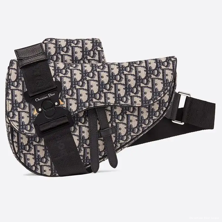 Cheap Oblique Dior Canvas Motif Saddle Blue Crossbody 0407 Luxury